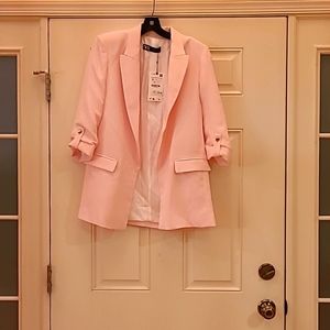 Zara Pink 3/4 sleeve Jacket